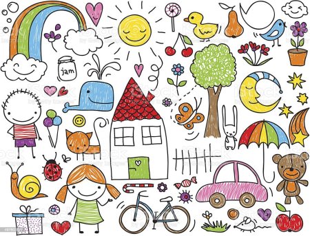 Рисунки в детском стиле