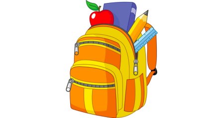 Портфель на белом фоне