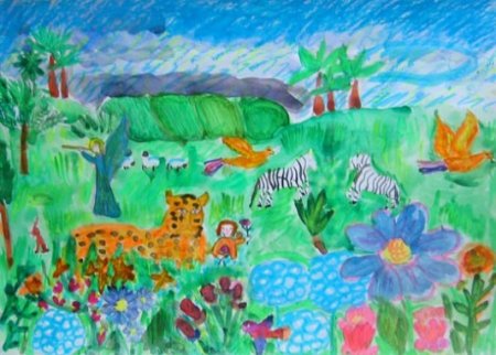 Райский сад детские рисунки