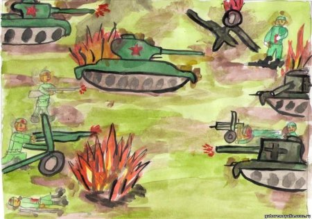 Рисунок о войне 2 класс как нарисовать