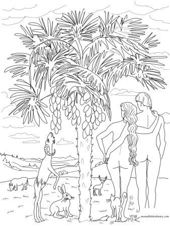 Рай раскраска для детей