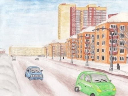 Рисунок города Норильска