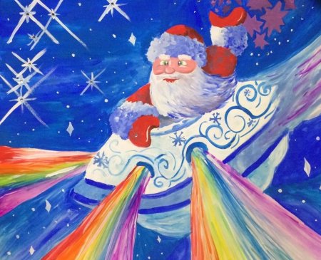 Дед Мороз раскраска