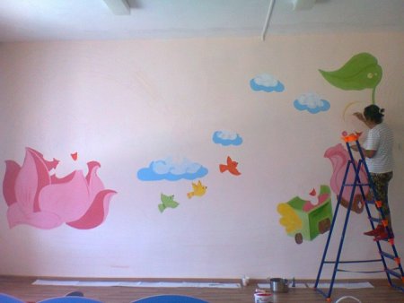 Рисование на стенах в ДОУ