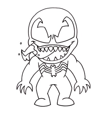 Веном раскраска для детей