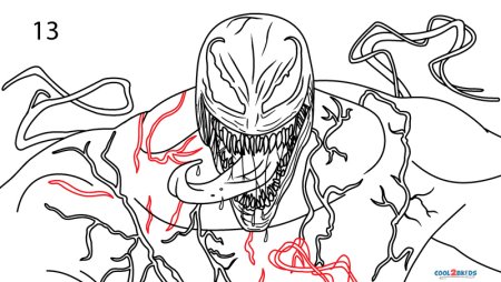 Страшный Веном раскраска