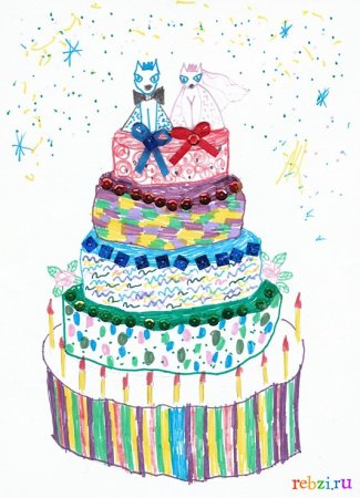 Детские рисунки торта