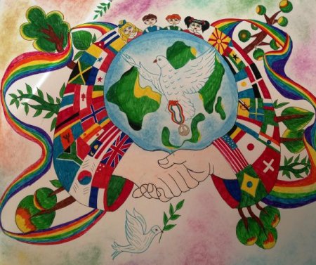 Рисование на тему Дружба народов