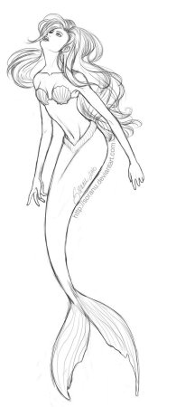 Раскраски русалки реалистичные