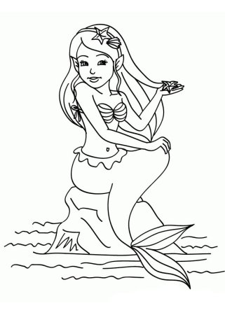 Разукрашки русалки