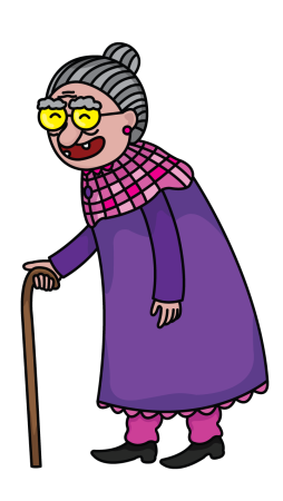 Бабуля мультяшная