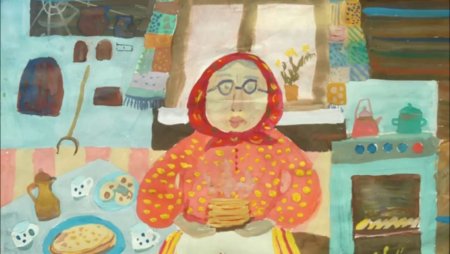 Детский рисунок моя бабушка