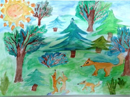 Детский рисунок лес (49 фото)