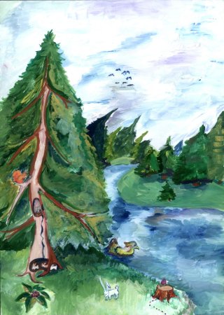 Нарисовать лес