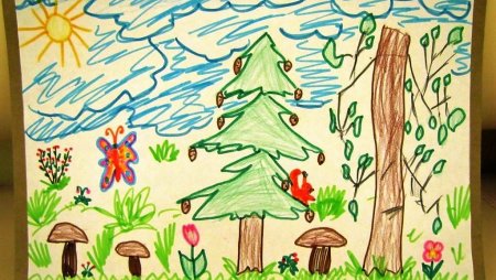 Рисование для детей лес