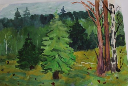 Лес глазами детей рисунки