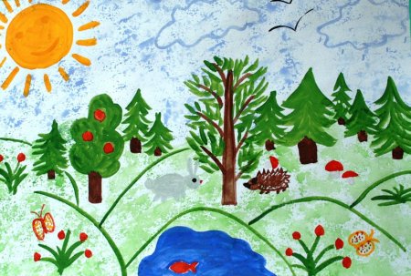 Детские рисунки природы
