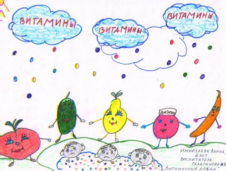 Рисование на тему витамины для здоровья