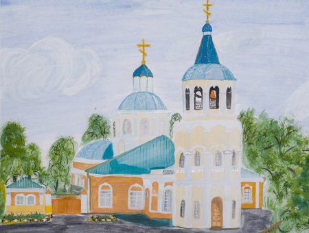 Православный храм рисунок