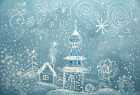Снег рисунок