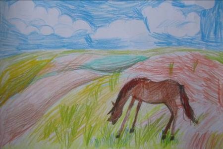 Детские рисунки степи