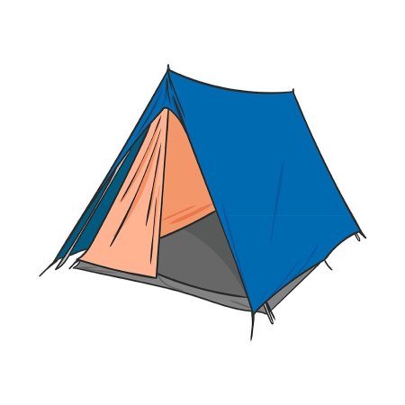 Палатка на белом фоне