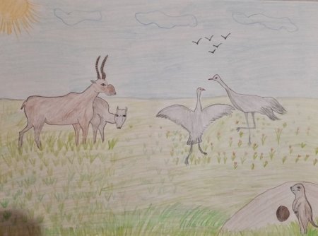 Рисунок на тему степь