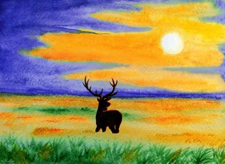 Степь рисунок