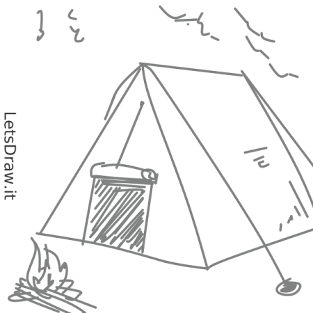 Палатка раскраска