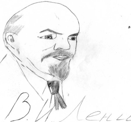 Портрет Ленина карандашом