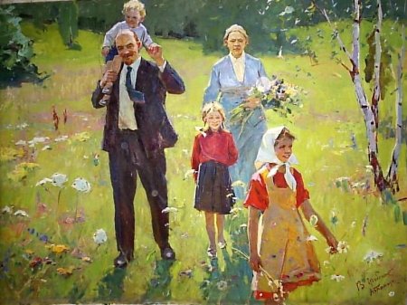 Владимир Ильич Ленин и дети живопись