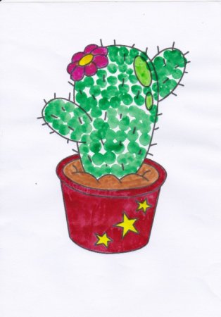Рисование кактусов с детьми