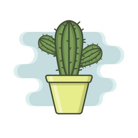 Кактус срисовать