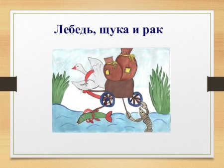 Лебедь и щука
