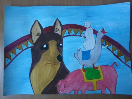 Каштанка нарисовать