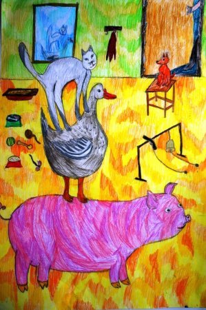 Иллюстрация к рассказу каштанка