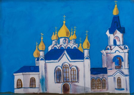 Детские рисунки на тему храмы