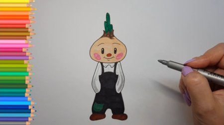 Чиполлино карандашом