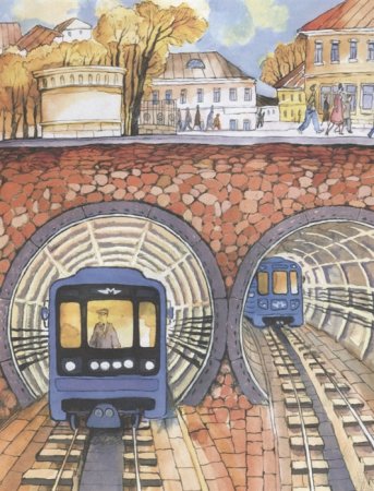 Метро рисунок