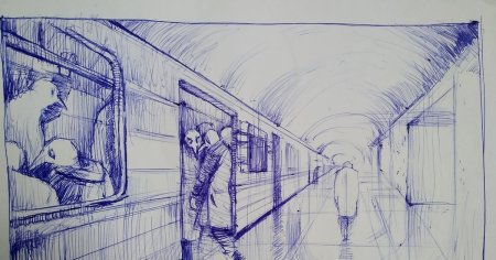 Мультяшный вагон метро