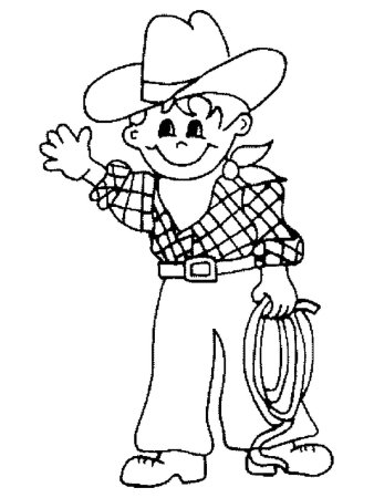 Ковбой раскраска