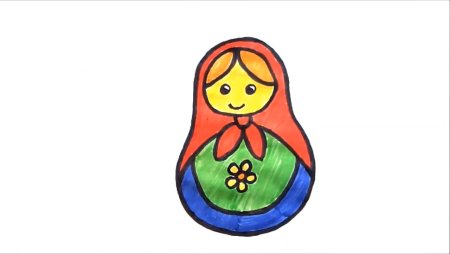 Рисование матрешки