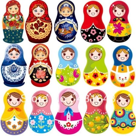 Цветные матрешки для детей