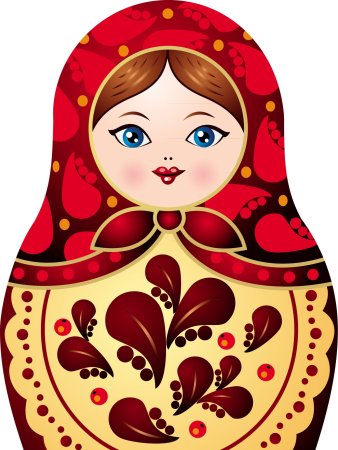 Лицо матрешки вектор