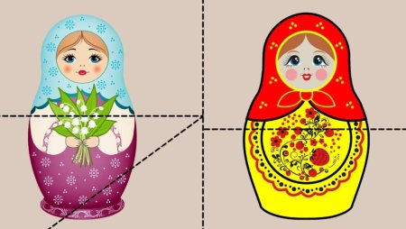 Разрезные матрешки для детей дошкольников