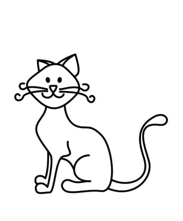 Кошка рисунок для детей