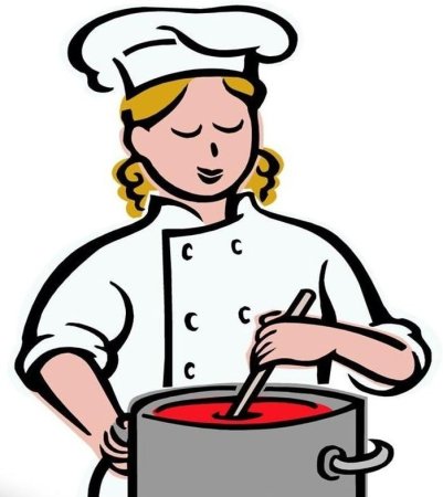 Поваренок на прозрачном фоне