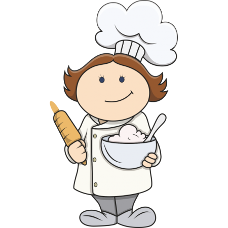 Повар на белом фоне