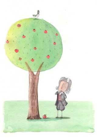 Исаак Ньютон дерево яблоко