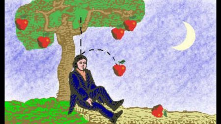 Исаак Ньютон яблоня